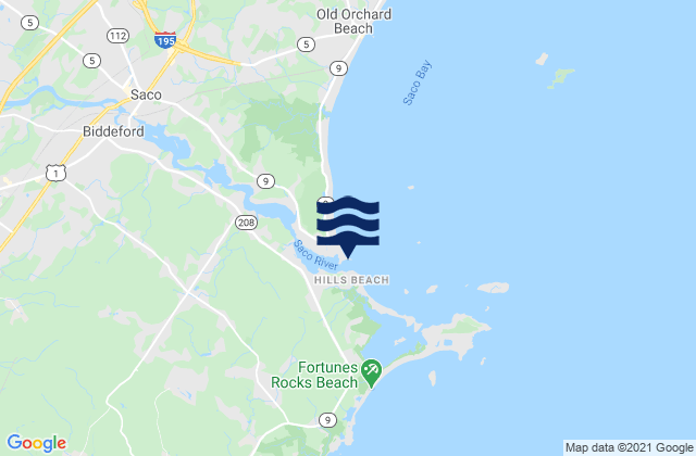 Mapa de mareas Camp Ellis Reach, United States