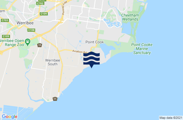 Mapa de mareas Camp Point, Australia