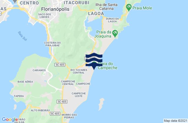 Mapa de mareas Campeche, Brazil