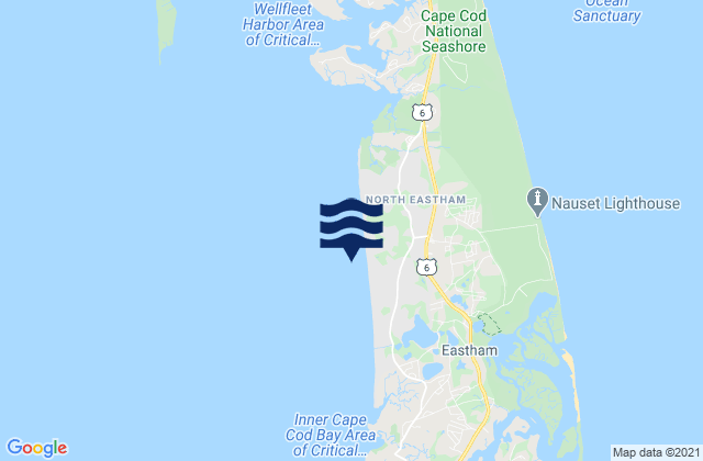 Mapa de mareas Campground Eastham, United States