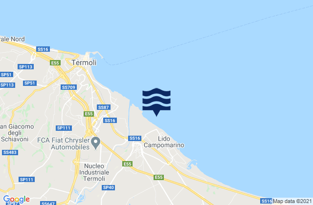 Mapa de mareas Campomarino, Italy