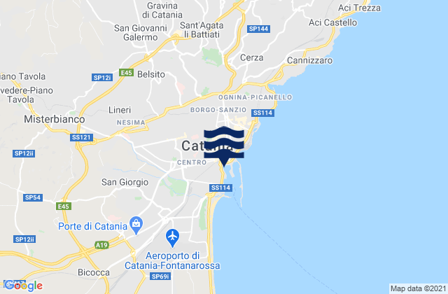 Mapa de mareas Camporotondo Etneo, Italy