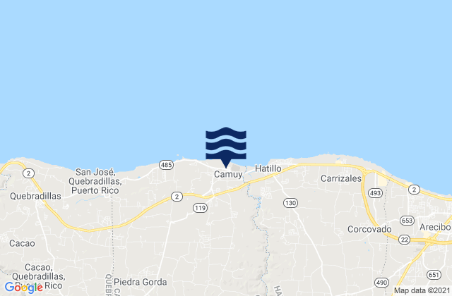 Mapa de mareas Camuy Barrio-Pueblo, Puerto Rico