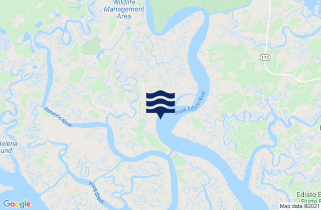 Mapa de mareas Canaday Landing (Edisto River), United States