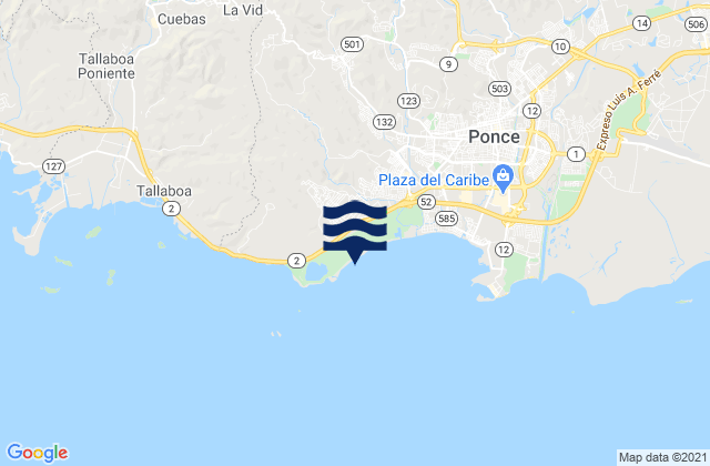 Mapa de mareas Canas Barrio, Puerto Rico
