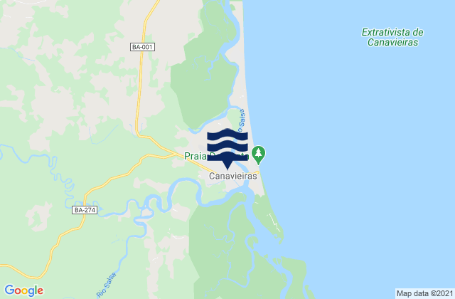 Mapa de mareas Canavieiras, Brazil