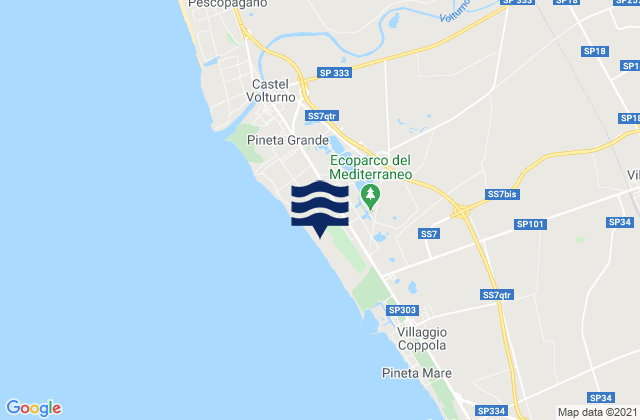 Mapa de mareas Cancello ed Arnone, Italy