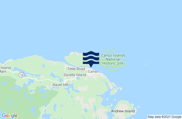 Mapa de mareas Canso Harbour, Canada