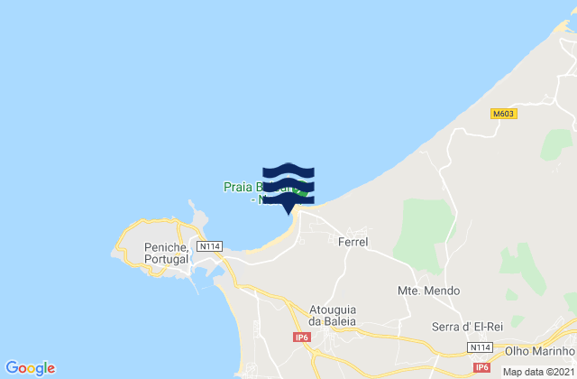 Mapa de mareas Cantinho Da Baia, Portugal