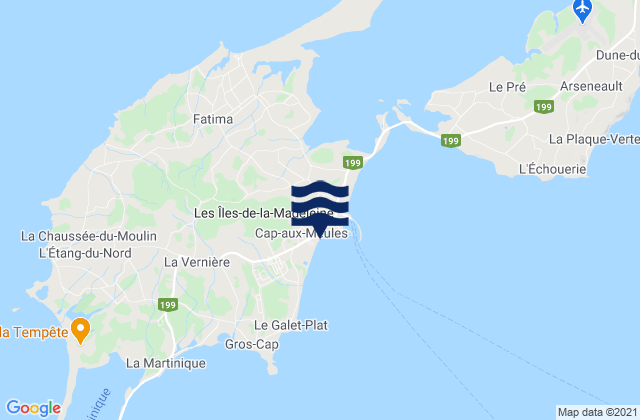 Mapa de mareas Cap-aux-Meules, Canada