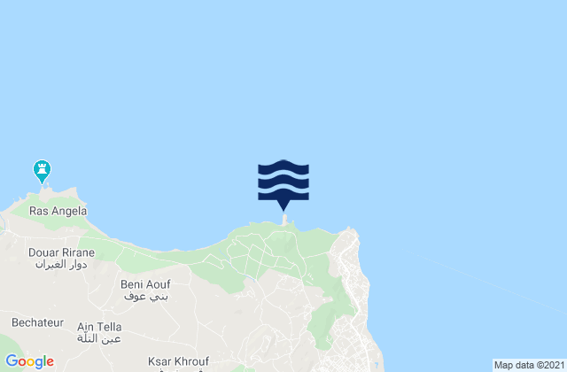 Mapa de mareas Cap Blanc, Tunisia
