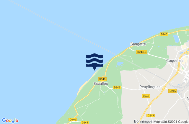 Mapa de mareas Cap Blanc Nez, France