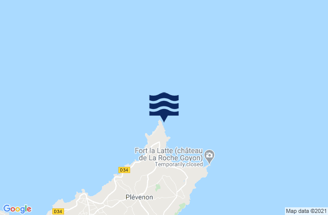 Mapa de mareas Cap Frehel, France