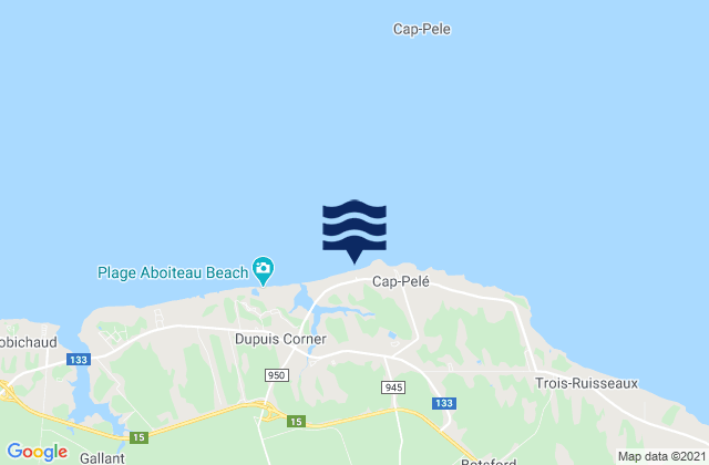 Mapa de mareas Cap Pelé, Canada