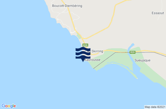 Mapa de mareas Cap Skirring, Senegal