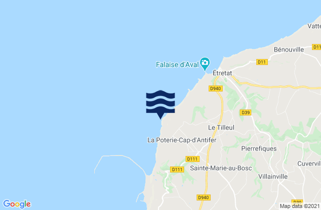 Mapa de mareas Cap d'Antifer, France