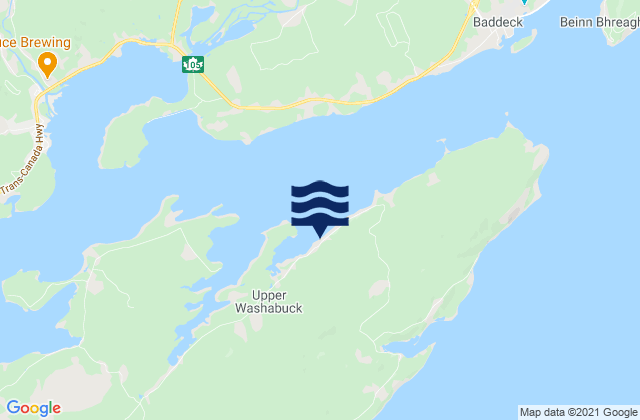 Mapa de mareas Cape Breton Island, Canada