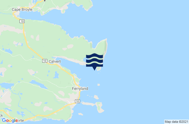Mapa de mareas Cape Broyle, Canada