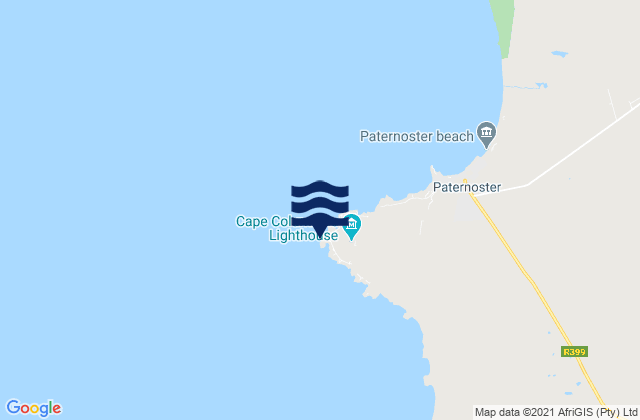 Mapa de mareas Cape Columbine, South Africa