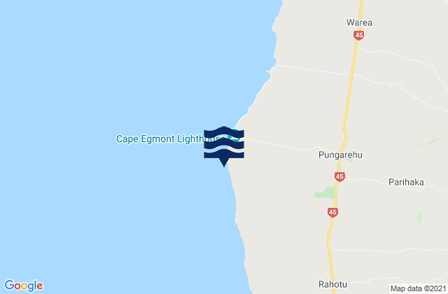 Mapa de mareas Cape Egmont, New Zealand