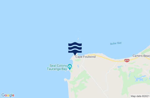 Mapa de mareas Cape Foulwind, New Zealand