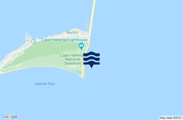 Mapa de mareas Cape Hatteras, United States