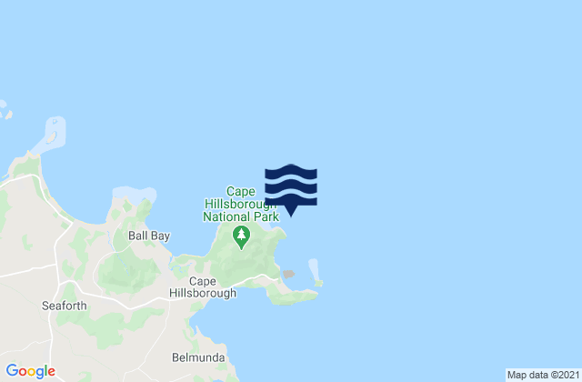 Mapa de mareas Cape Hillsborough, Australia