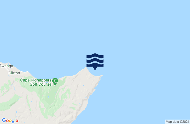Mapa de mareas Cape Kidnappers, New Zealand