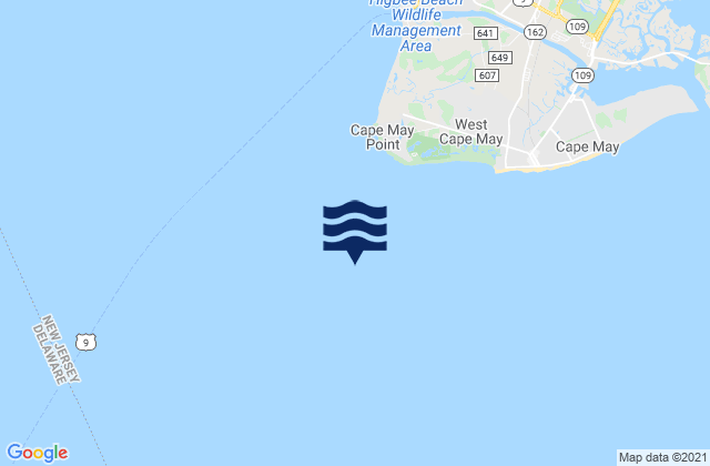 Mapa de mareas Cape May Point 1.4 n.mi. SSW of, United States