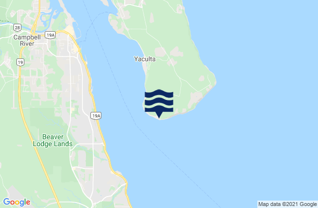 Mapa de mareas Cape Mudge, Canada