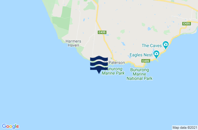 Mapa de mareas Cape Paterson, Australia