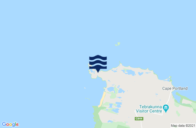 Mapa de mareas Cape Portland, Australia