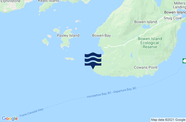 Mapa de mareas Cape Roger Curtis, Canada