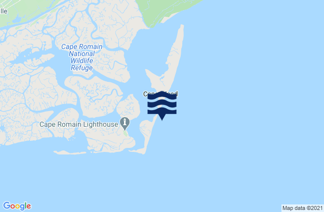 Mapa de mareas Cape Romain, United States