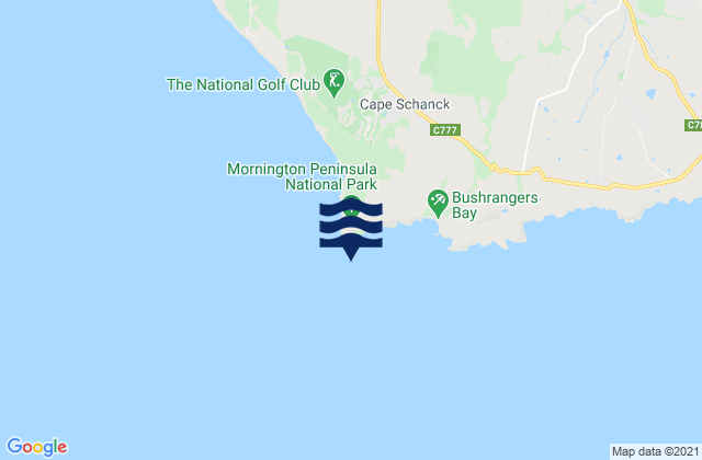 Mapa de mareas Cape Schanck, Australia