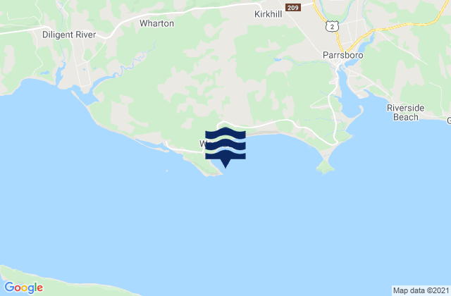Mapa de mareas Cape Sharp, Canada