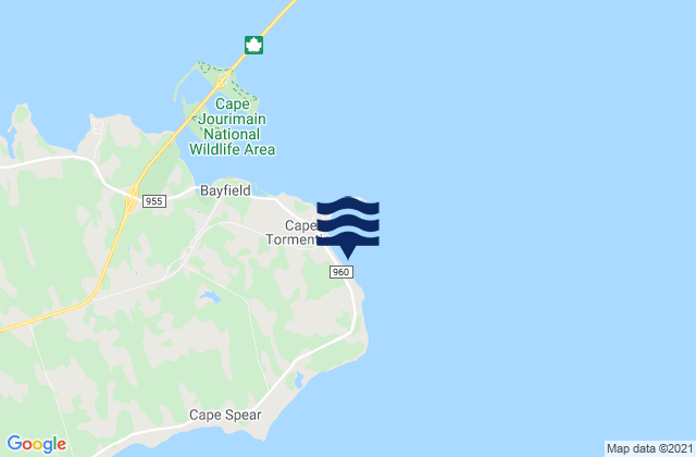Mapa de mareas Cape Tormentine, Canada