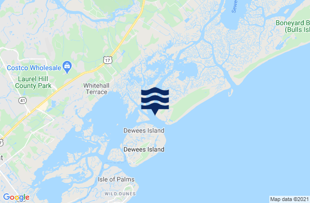 Mapa de mareas Capers Creek South Capers Island, United States