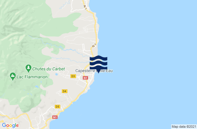 Mapa de mareas Capesterre-Belle-Eau, Guadeloupe