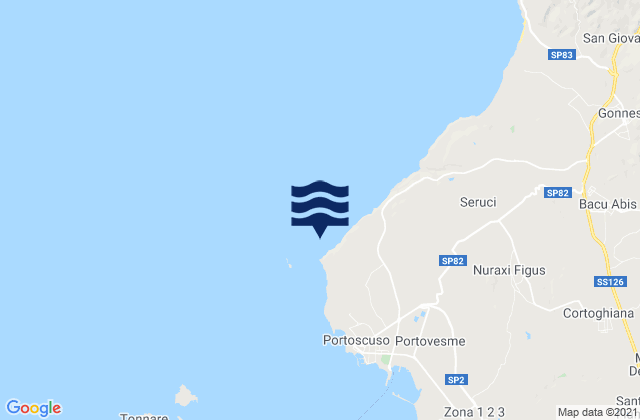 Mapa de mareas Capo Altano, Italy