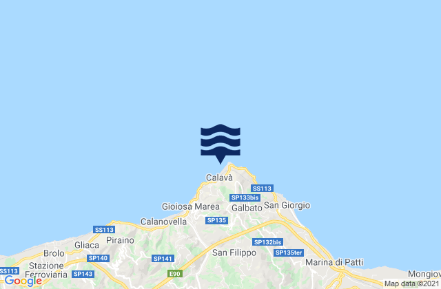 Mapa de mareas Capo Calavà, Italy