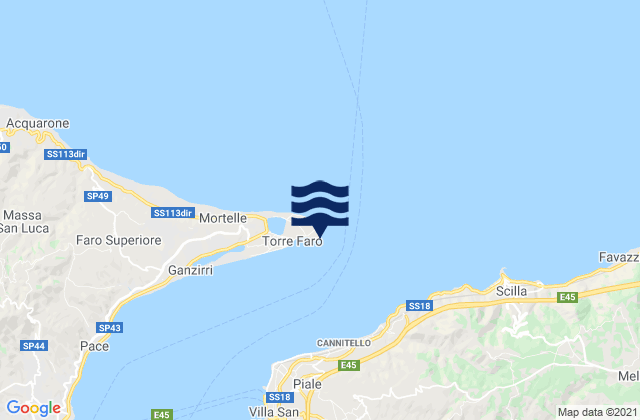 Mapa de mareas Capo Peloro, Italy