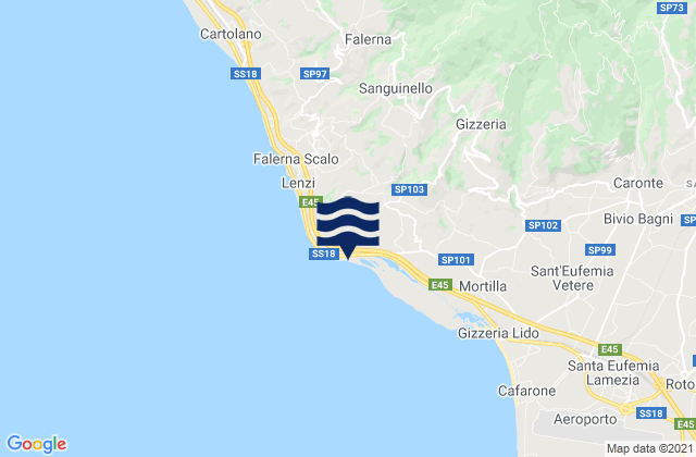 Mapa de mareas Capo Suvero, Italy