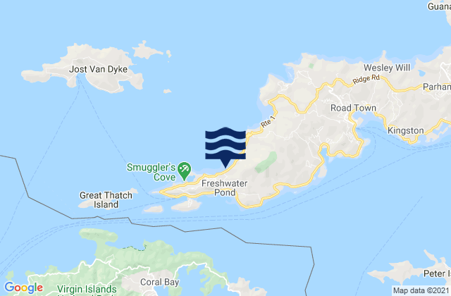 Mapa de mareas Capoons Bay - Bombas, U.S. Virgin Islands