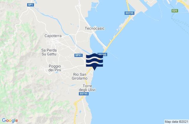 Mapa de mareas Capoterra, Italy
