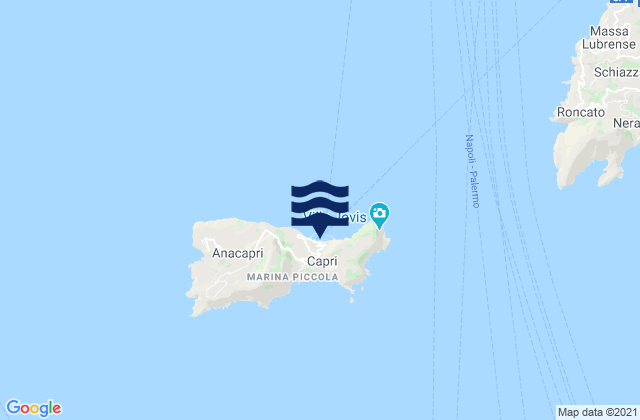 Mapa de mareas Capri Port, Italy