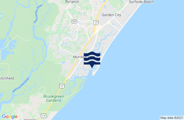 Mapa de mareas Captain Alex's Marina, United States