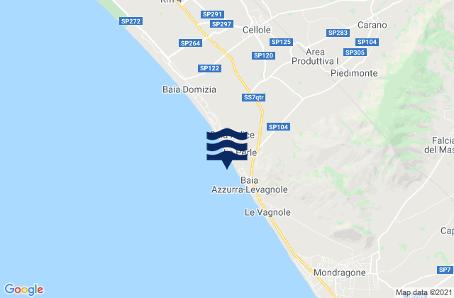 Mapa de mareas Carano, Italy