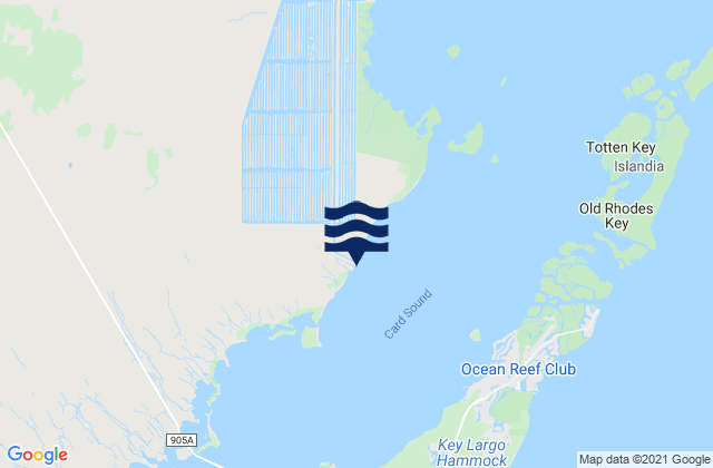 Mapa de mareas Card Sound Western Side, United States