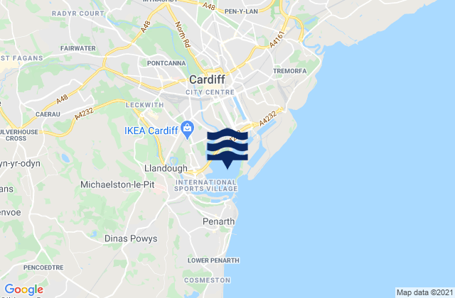 Mapa de mareas Cardiff Bay, United Kingdom